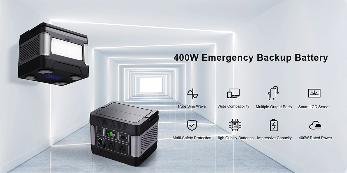 400W energiopbevaring nødsolgenerator til opladning