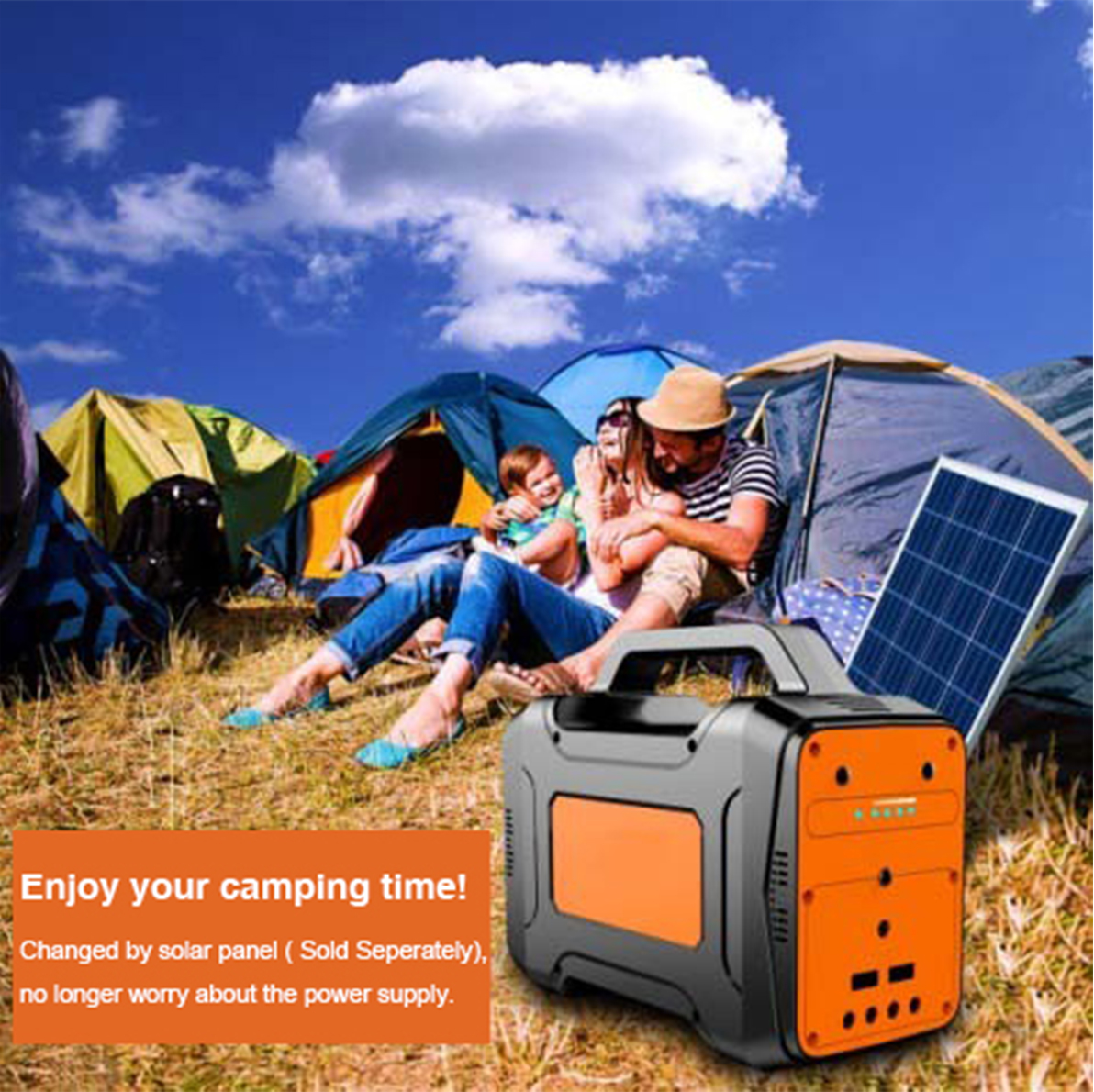 130W sikkerhedssolgenerator til nødopladning